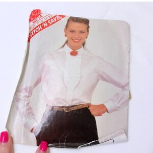 McCall's Stitch N Save Sewing‎ Pattern 8274 Ruffled Blouse Vintage Retro /#6358